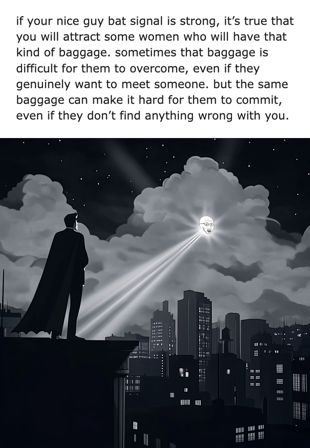 nice guy bat signal