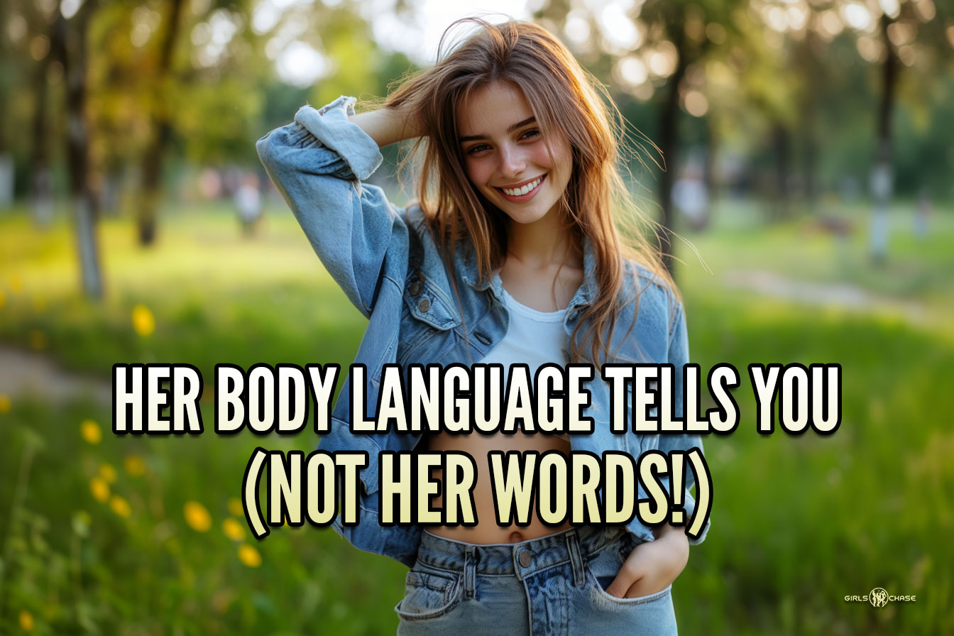 her body language tells you (not her words!)